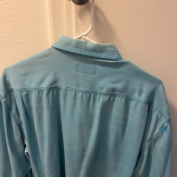 Ryan Michael Silk Blend Shirt - ROYAL BLUE picture does not do it justice! - Picture 3 of 5